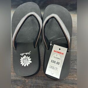 Yellow Box flip flops
